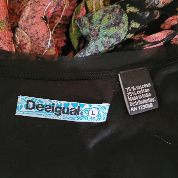 Desigual Multi-color and Gem Heart Short Sleeve Top - Picture 7 of 7